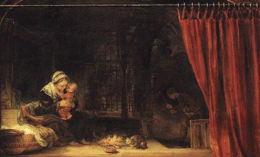 Rembrandt The Holy Family with a Curtain